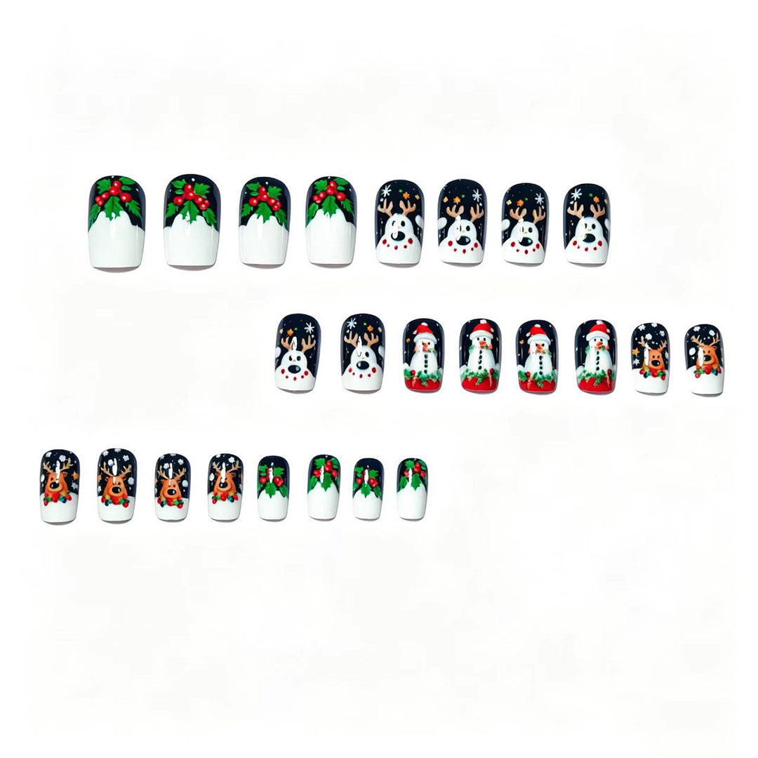 Festive 3D Holiday Character Nail Art Bowlift