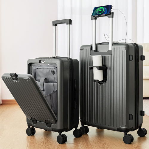 Compact Hard-Shell Rolling Suitcase