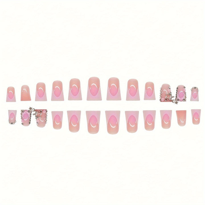 Decorative Rhinestone-Embellished Nail Art Extensions Bowlift