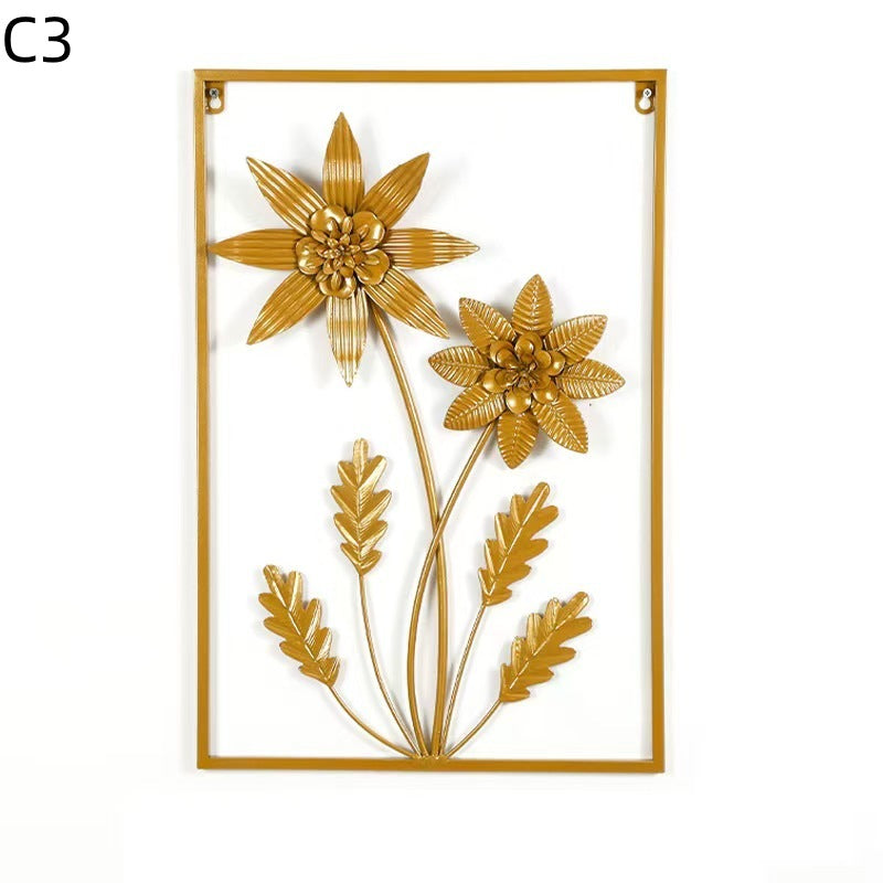 Floral Metal Wall Artwork Bowlift