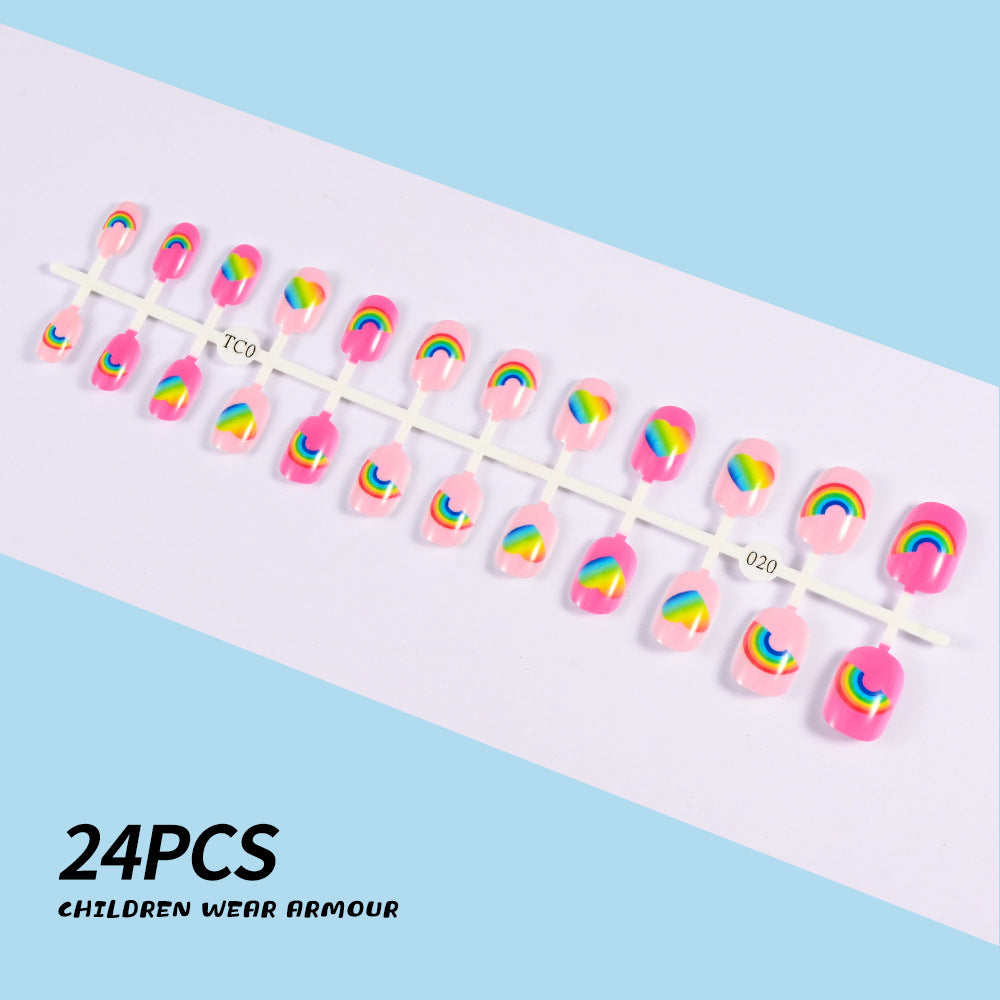 Children's Fun-Themed Press-On Nail Set Bowlift