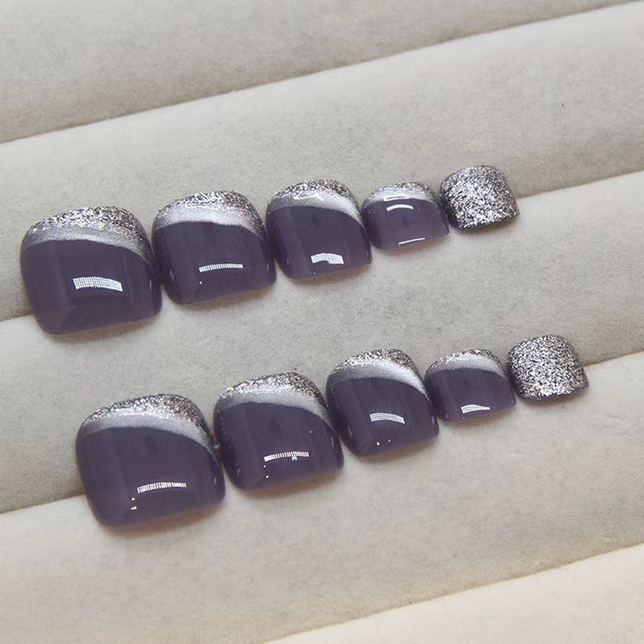 Glittering Toenail Art Bowlift