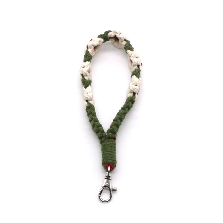 Decorative keychain made of macrame