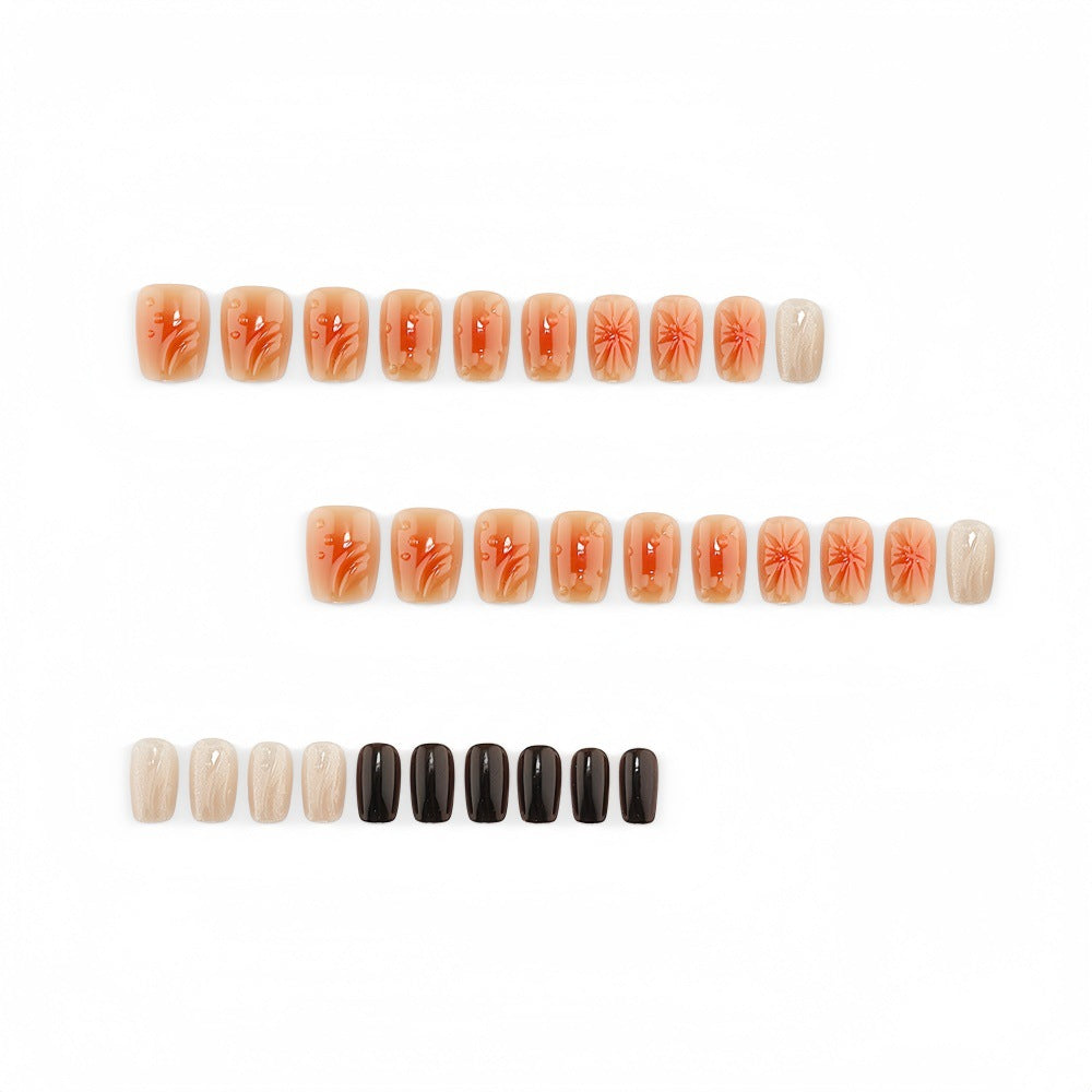 Artificial Nail Set with Beautiful 3D Flower Design Bowlift