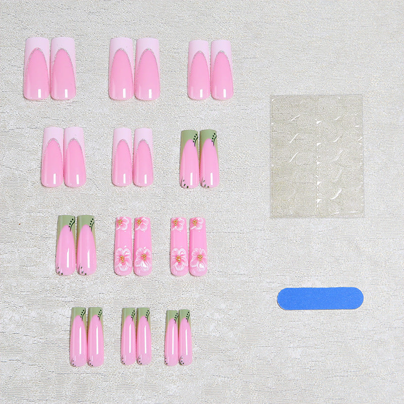 Artful nail tips with floral embellishments Bowlift