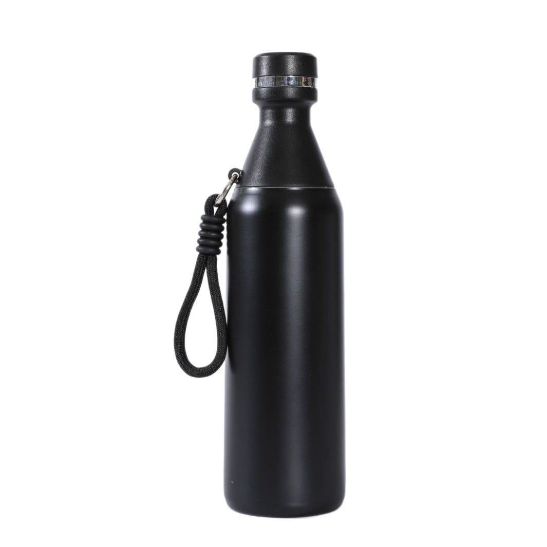 Ladies insulated stainless steel drinking bottle with practical carrying handle Bowlift