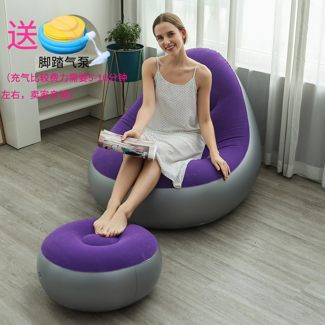 Women Inflatable Comfort Sofa with Ergonomic Backrest Bowlift