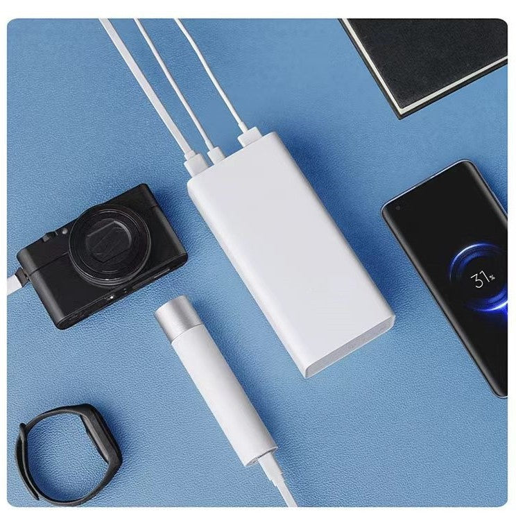 High-capacity USB-C portable power bank with dual USB-A fast-charge ports and LED indicators Bowlift