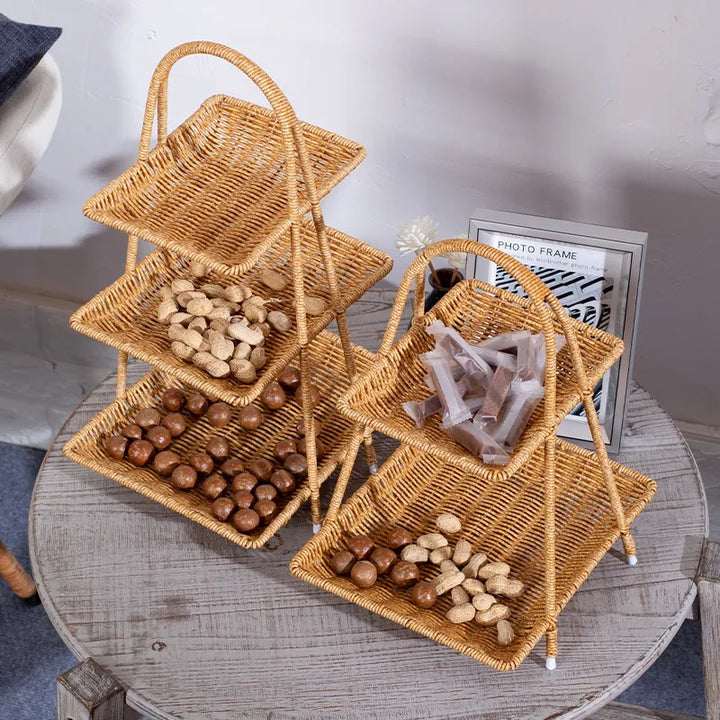 Handcrafted Woven Serving Basket Bowlift