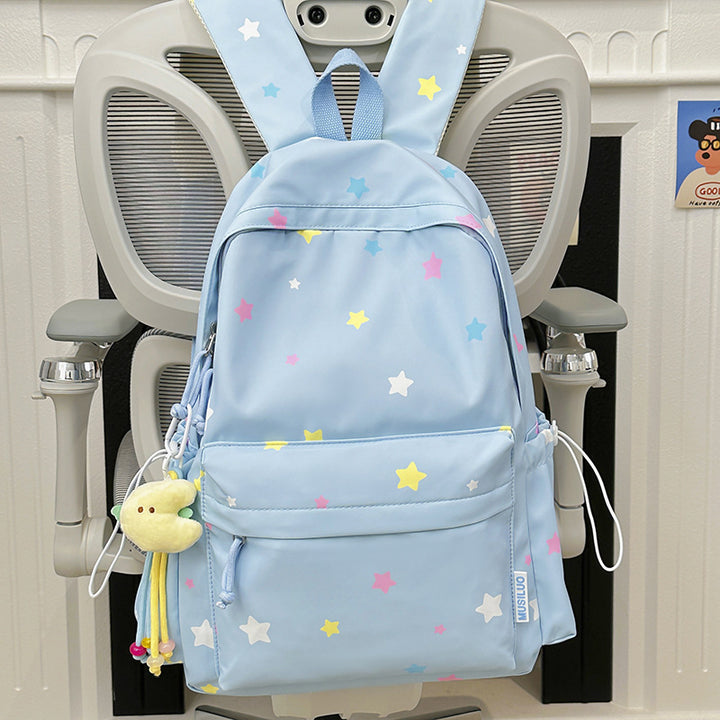 Fun Star Patterned Backpack Bowlift