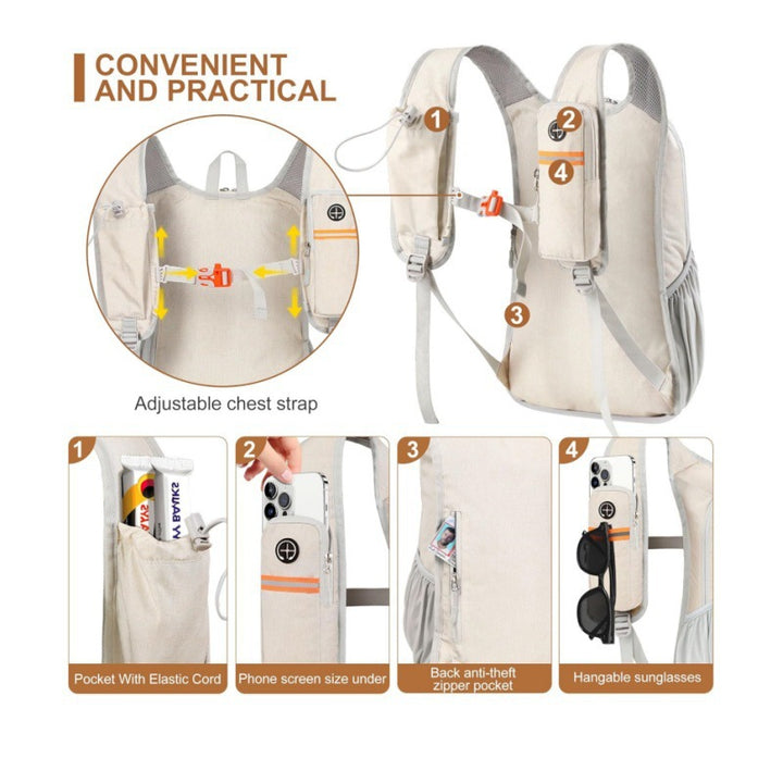 Ergonomic sling backpack with practical compartments and phone holder Bowlift