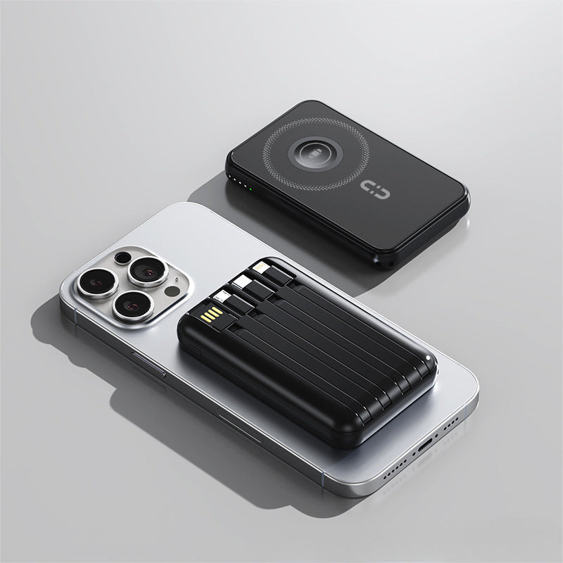 Portable power bank with wireless charging function and integrated smart technology Bowlift