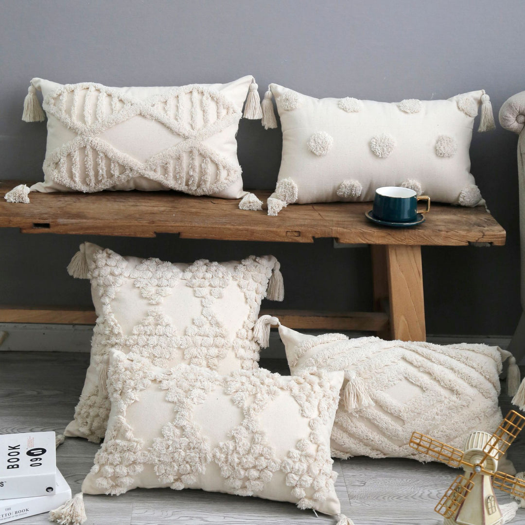 Textured Plush Decorative Pillow