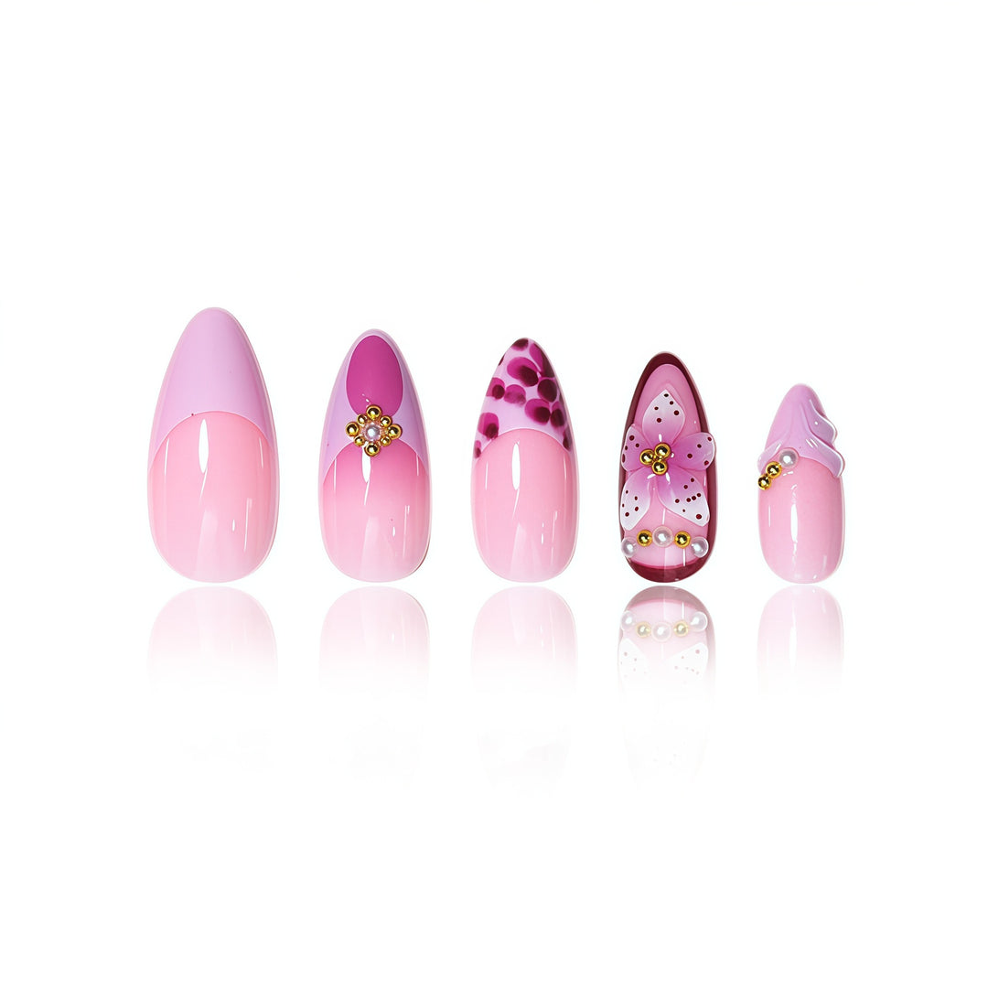 Premium Floral Nail Art Extensions Bowlift