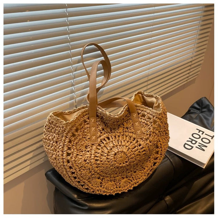 Handcrafted Round Wicker Bag Bowlift
