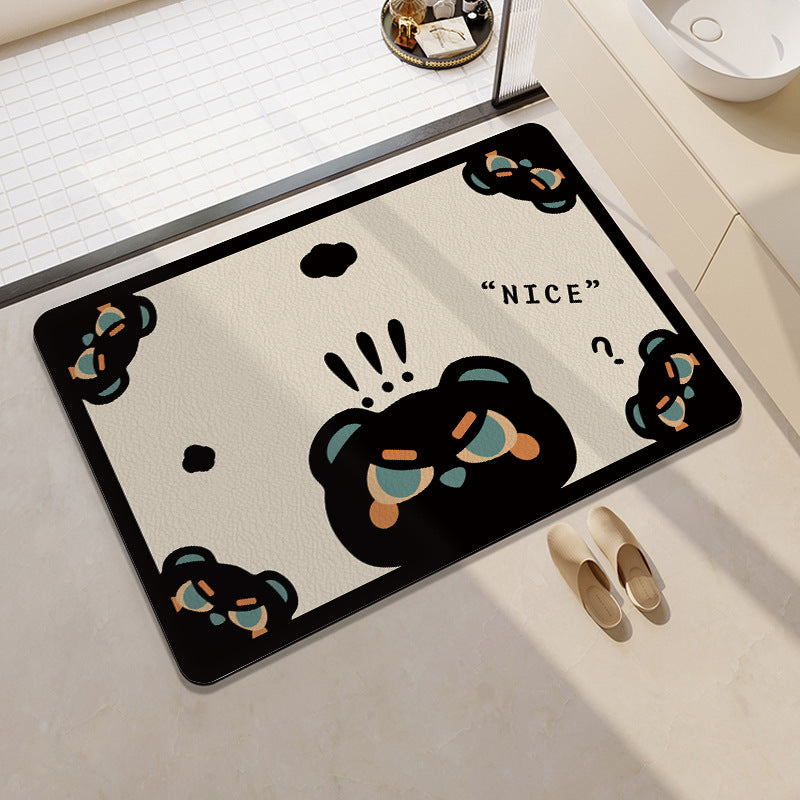 Decorative Citrus-Themed Bath Mat Bowlift