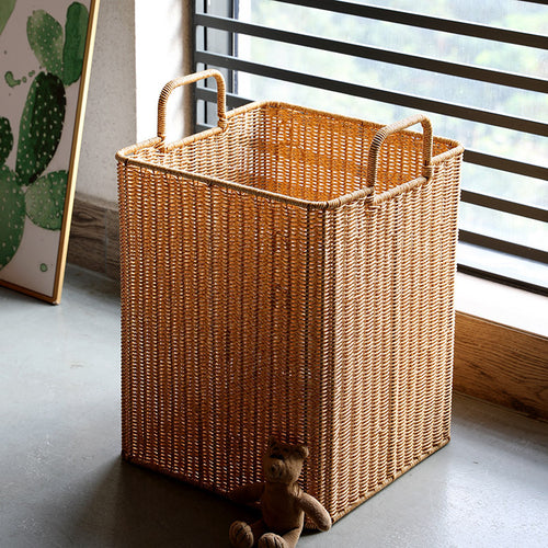 Handwoven Storage Bin with Sturdy Handles Bowlift