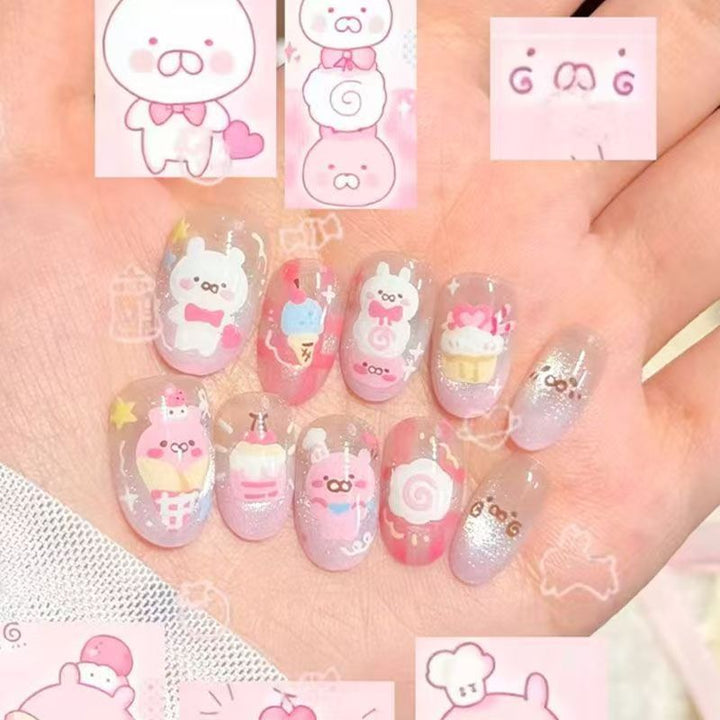 Artistic Press-On Nail Wraps Bowlift
