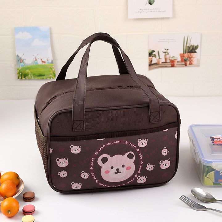 Cute Bear-Themed Insulated Lunch Bag Bowlift