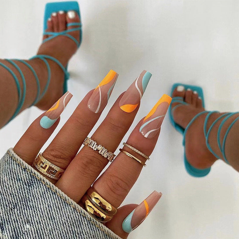 Artful Nail Art with Vibrant Color Gradients Bowlift