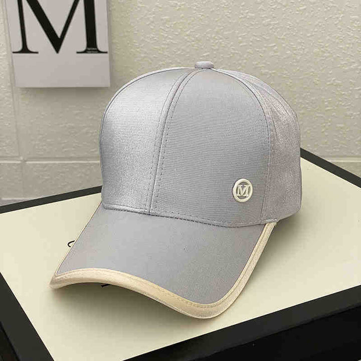 Women's Shiny Satin Baseball Cap Bowlift