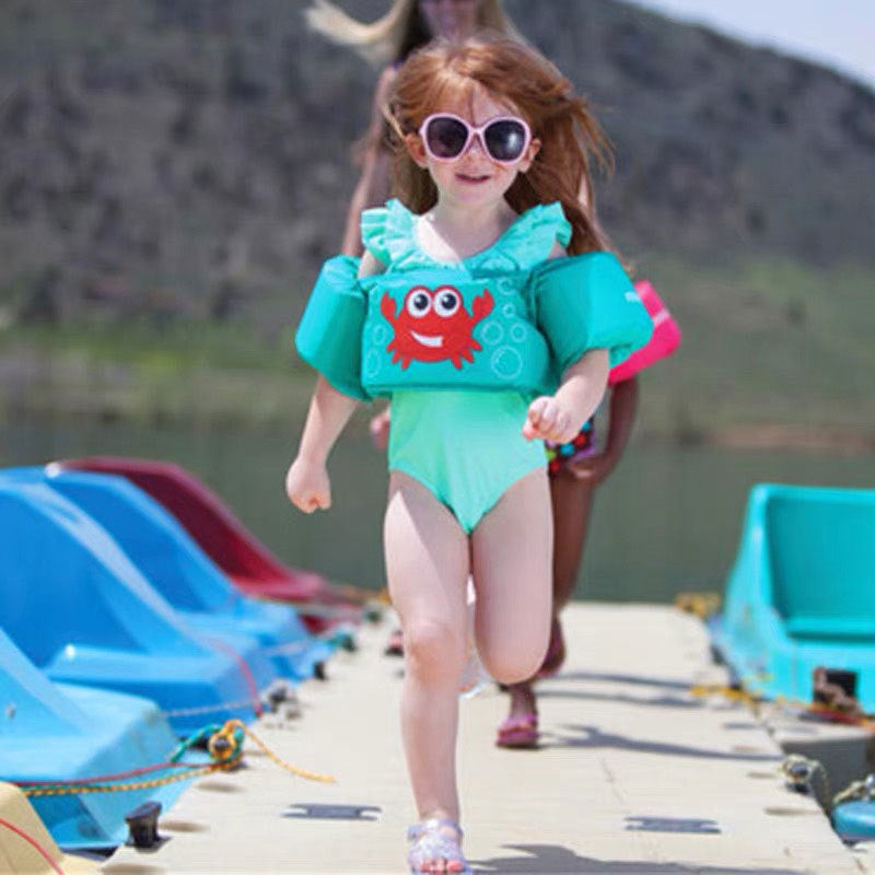 Women's Inflatable Swimming Aid with Colorful Flamingo Design Bowlift