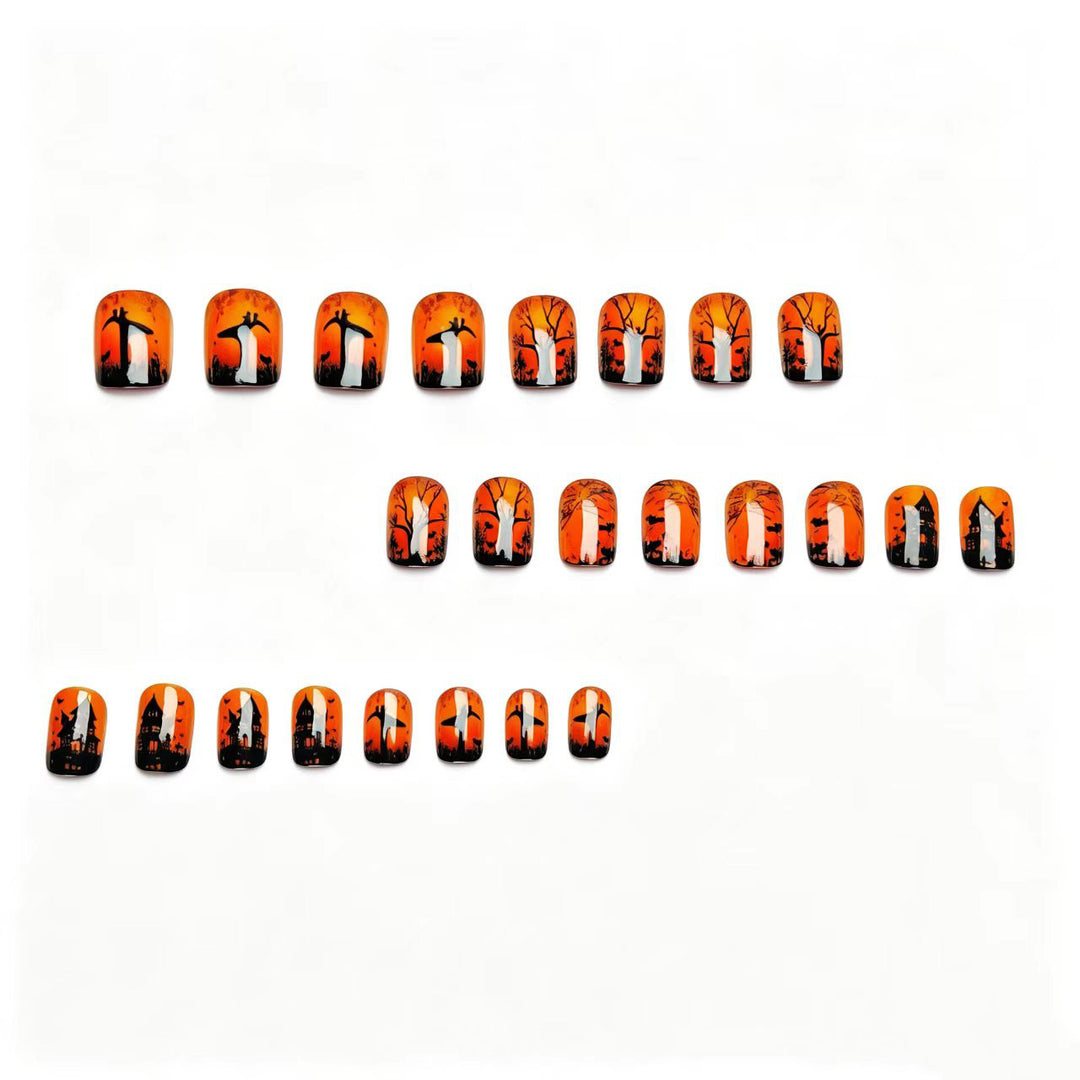 Halloween Haunted House Nail Art Bowlift