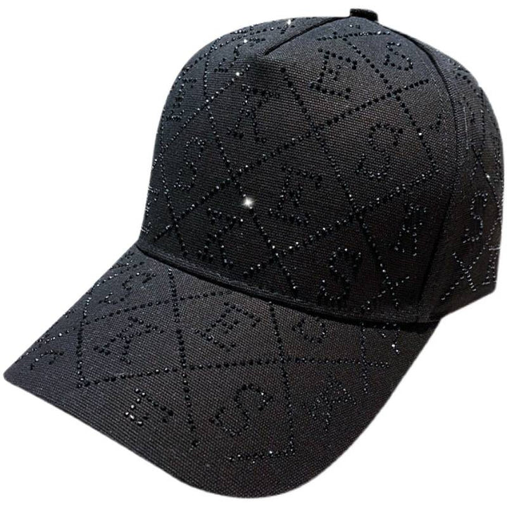 Women's Rhinestone-Embellished Adjustable Baseball Cap Bowlift