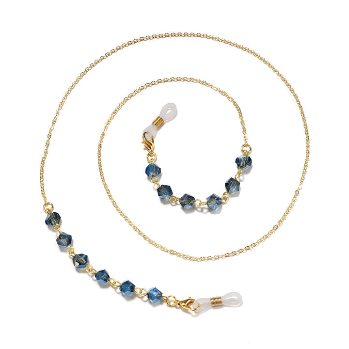 Elegant Crystal Beaded Glasses Chain Bowlift