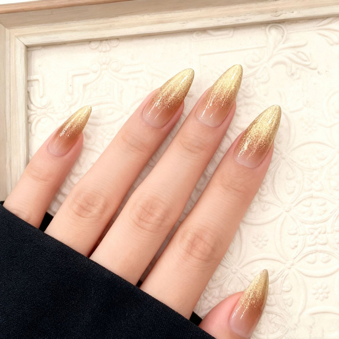 Premium Glitter Ombre Press-On Nails Bowlift