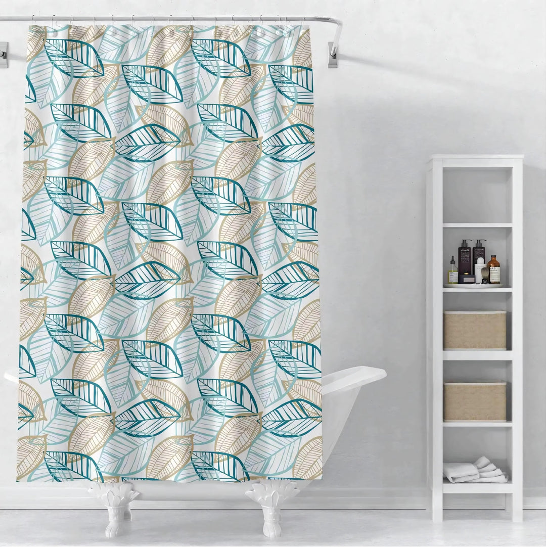 Floral Print Shower Curtain Bowlift