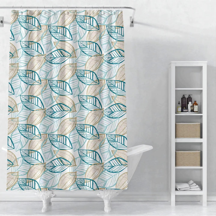 Floral Print Shower Curtain Bowlift