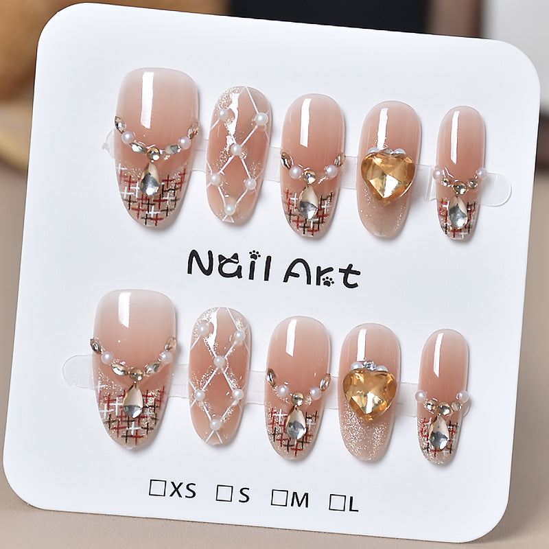 Artistic Decorative Press-On Nail Set Bowlift