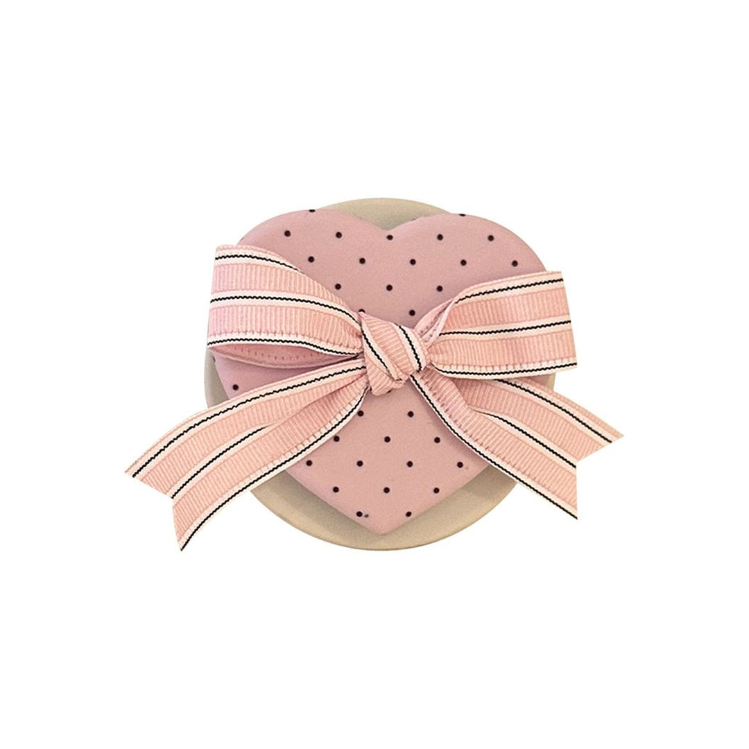 Heart-shaped cosmetic box with bow motif Bowlift