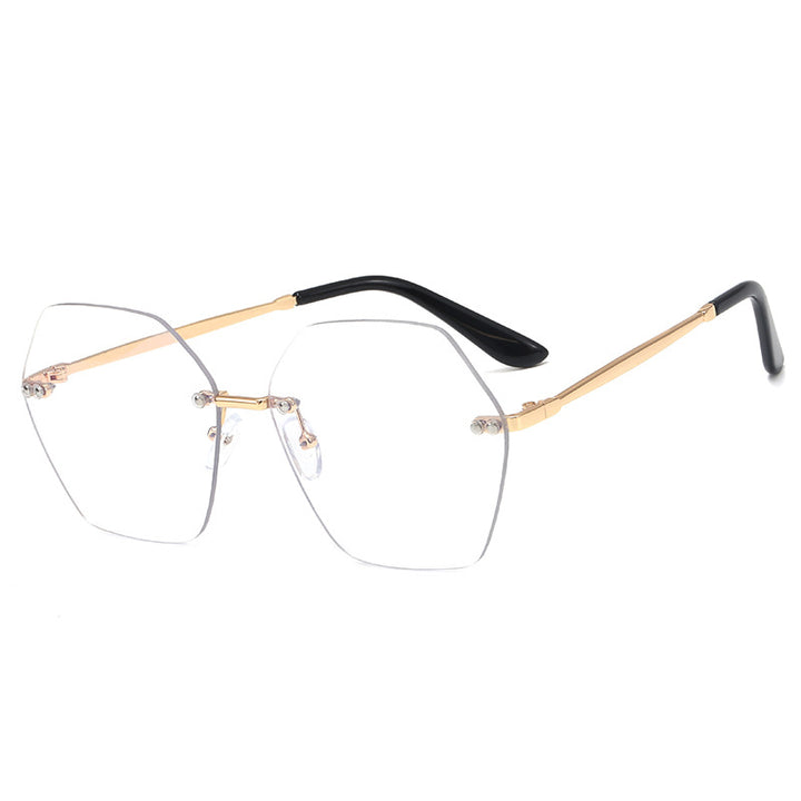 Women's hexagonal sunglasses with elegant metal frame Bowlift