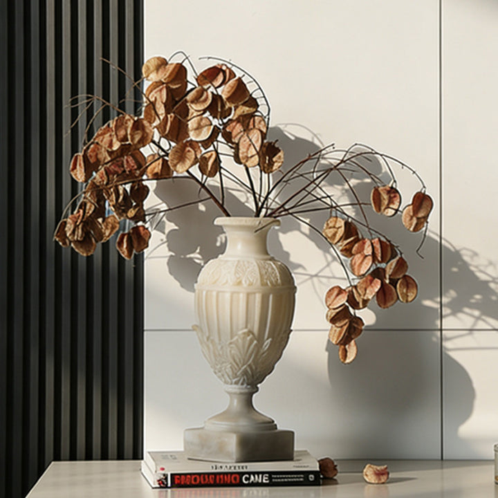 Elegant Handcrafted Alabaster Decorative Vase