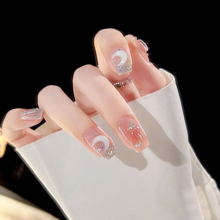 Glamorous Art Fingernails with Embellished Accents Bowlift