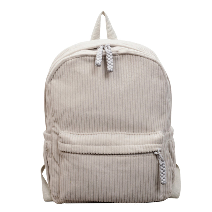 Corduroy Textured School Backpack Bowlift
