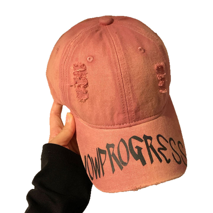 Women's Distressed Cotton Baseball Cap Bowlift 1784188446