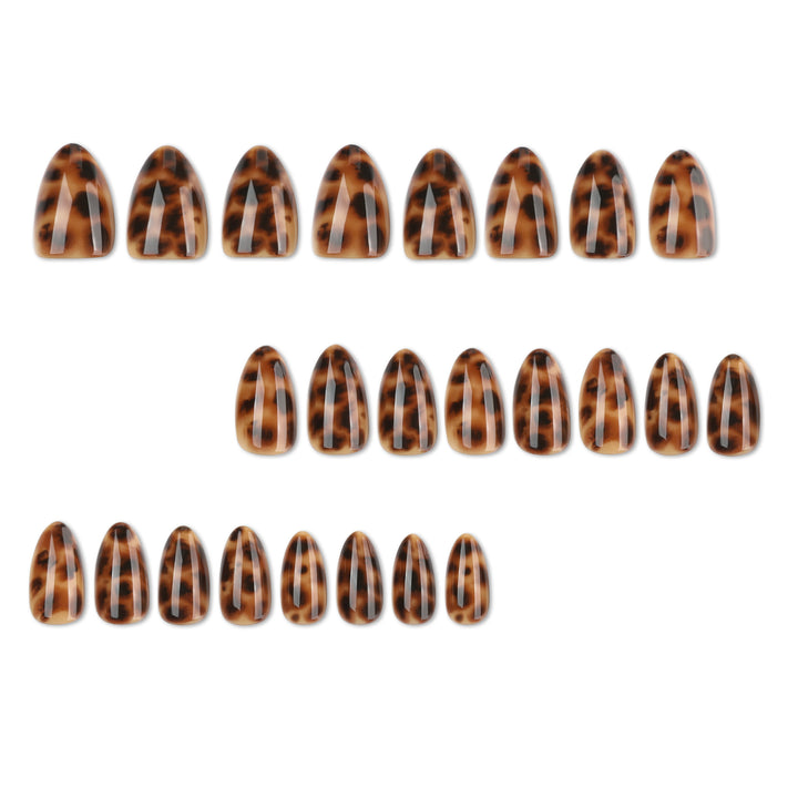 Artificial nail extensions in modern leopard pattern Bowlift