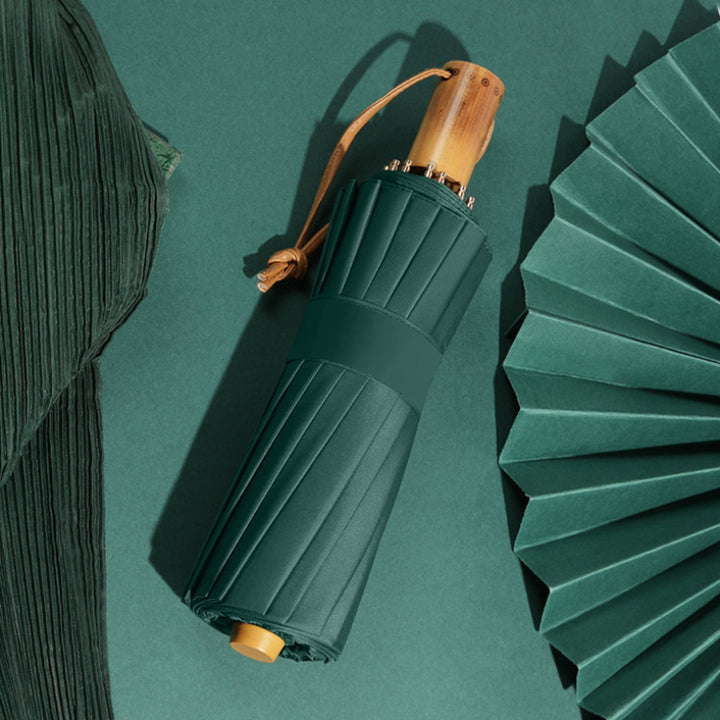 Women's Automatic Folding Umbrella with Ergonomic Handle and Wind-Resistant Technology Bowlift