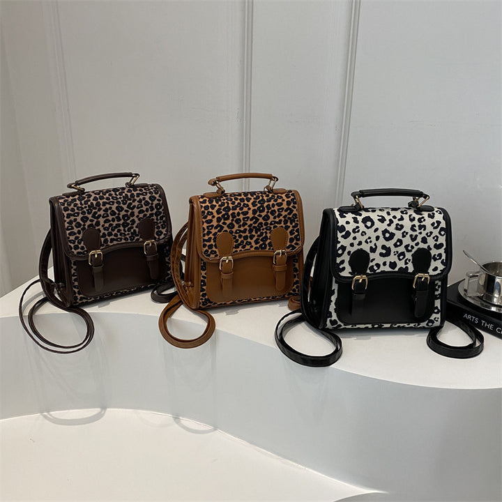 Chic Leopard Print Satchel Crossbody Bag Bowlift