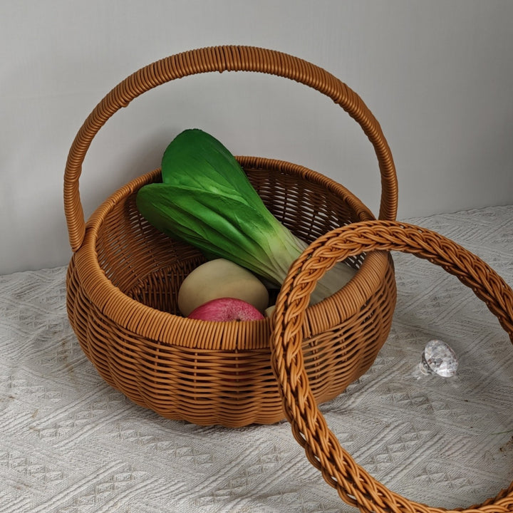 Handcrafted Woven Picnic Basket Bowlift