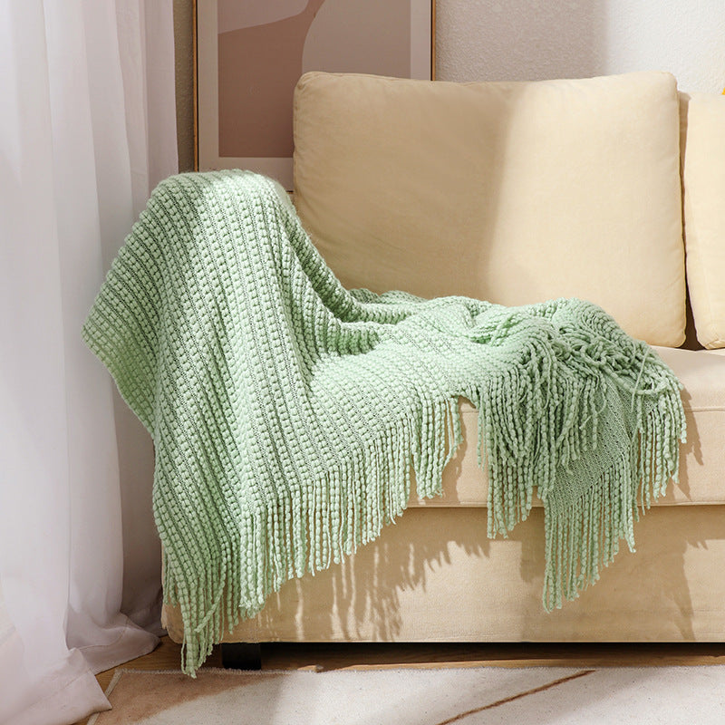 Knitted Cozy Throw Blanket