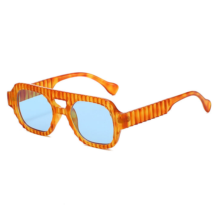 Ladies fashionable sunglasses in futuristic design with textured frame Bowlift