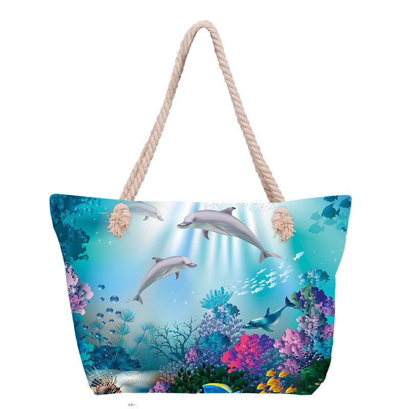 Beach bag with stylish flower design Bowlift