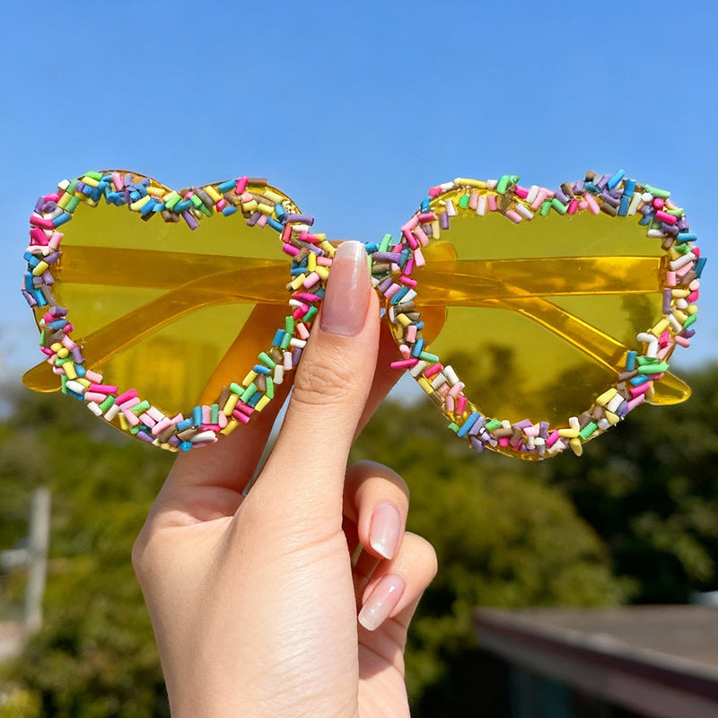 Fun and Colorful Heart-Shaped Sunglasses Bowlift