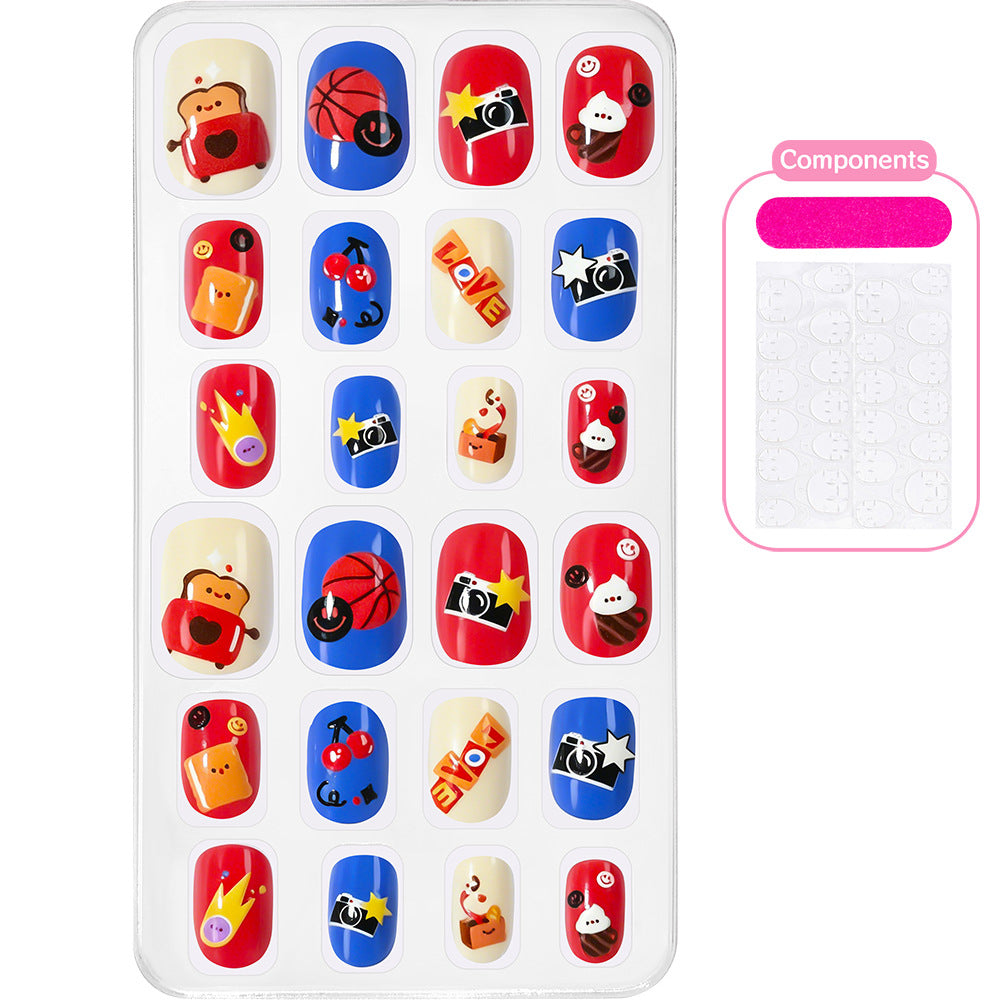 Themed Summer Beach Nail Art Press-On Nails Bowlift