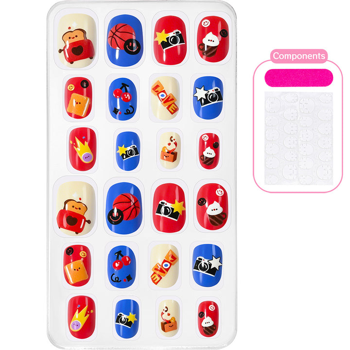 Themed Summer Beach Nail Art Press-On Nails Bowlift
