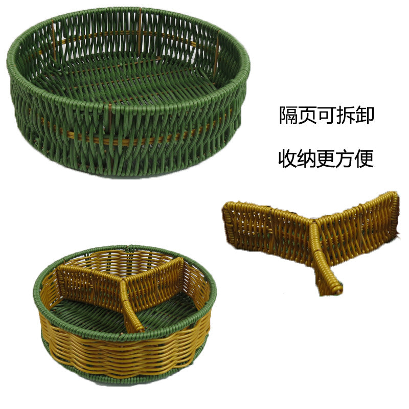 Ladies Oval Organizer Basket with Separate Compartments Bowlift